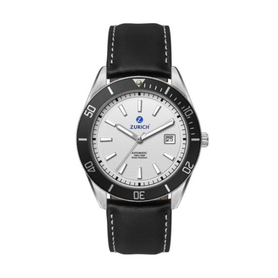 42mm, Ss, Silver Case, Bk Bezel, Automatic Mvt, Dte