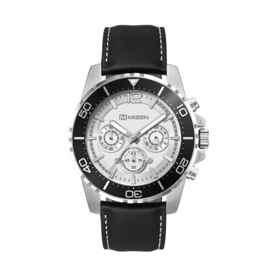 44mm, Silver Metal Case, Bk Bezel, Chrono Mvt