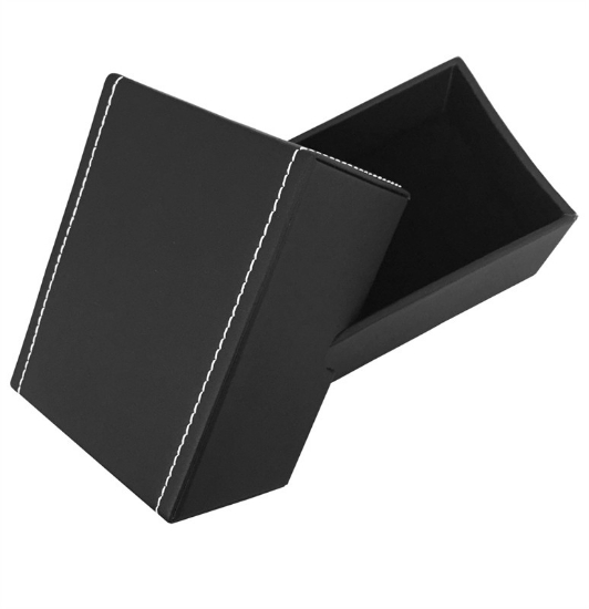 Black Leatherette 2-Piece Gift Box