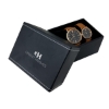 Black Leatherette 2-Piece Gift Box - Black