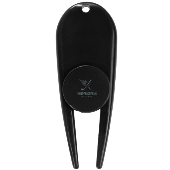 Divot Tool with Ball Marker - Black