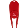 Divot Tool with Ball Marker - Red