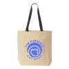 Natural Tote with Contrast-Color Handles