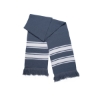 Stripe Knit Scarf - Gray-White