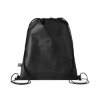 Recycled Non-Woven Drawstring Bag - Black