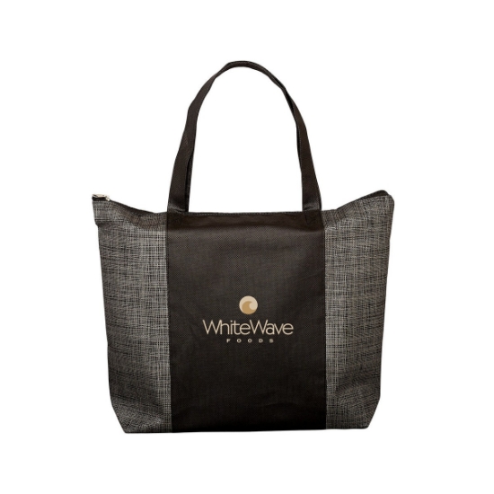 Tonal Non-Woven Zipper Trade Show Tote Bag