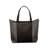 Tonal Non-Woven Zipper Trade Show Tote Bag - Black