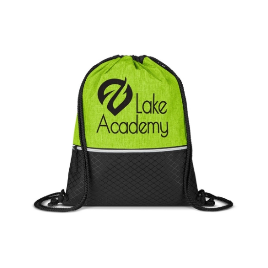 Crosshatch Heather Drawstring Backpack