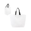 Two-Tone Heat Sealed Non-Woven Tote Bag - White
