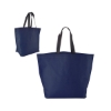 Two-Tone Heat Sealed Non-Woven Tote Bag - Blue-Navy
