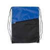 Two-Tone Poly Drawstring Backpack With Zipper - Blue-Reflex