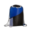 Sprint Angled Drawstring Sports Bag With Pockets - Blue-Reflex