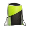 Sprint Angled Drawstring Sports Bag With Pockets - Green-Lime