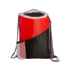 Sprint Angled Drawstring Sports Bag With Pockets - Red