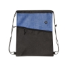 Tonal Heathered Non-Woven Drawstring Backpack - Blue-Reflex
