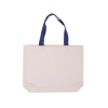 Cotton Canvas Tote Bag with Color Accents - Blue-Reflex