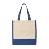 Junior Mini Cotton Box Tote Bag - Blue-Navy