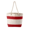 Cotton Resort Tote Bag with Rope Handle - Red