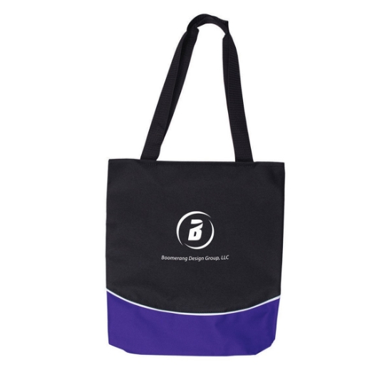 Color Curve Accent Panel Tote