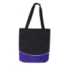 Color Curve Accent Panel Tote - Purple