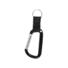 Carabiner With Strap And Split Ring Keychain - Black