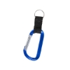 Carabiner With Strap And Split Ring Keychain - Blue