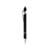 Rubberized Aluminum Click Stylus Pen - Black