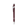 Rubberized Aluminum Click Stylus Pen - Burgundy