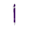 Rubberized Aluminum Click Stylus Pen - Campus Purple