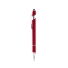 Rubberized Aluminum Click Stylus Pen - Classic Red