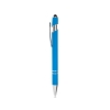 Rubberized Aluminum Click Stylus Pen - Electric Blue