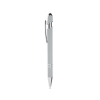Rubberized Aluminum Click Stylus Pen - Platinum