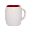 14 oz Morning Show Ceramic Barrel Mug - White-Red