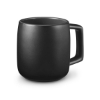 15 oz Geo Square Handle Ceramic Mug - Black