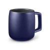15 oz Geo Square Handle Ceramic Mug - Blue-Navy