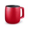 15 oz Geo Square Handle Ceramic Mug - Red