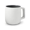 15 oz Geo Square Handle Ceramic Mug - White
