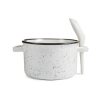 Campfire 20 oz Ceramic Soup Bowl With Spoon - White