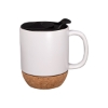 14 oz Ceramic Mug With Cork Base - White