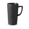 20 oz Texture Base Tall Ceramic Mug - Black