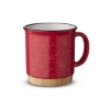 15 oz Campfire Mug With Bamboo Base - Red