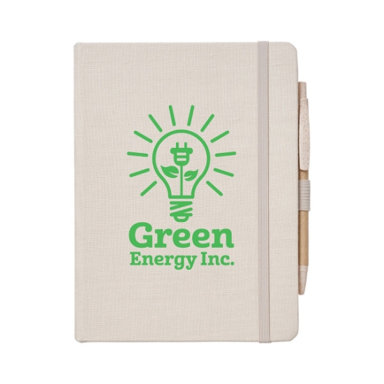 Hemp Journal Notebook & Pen 6" X 8.0125"