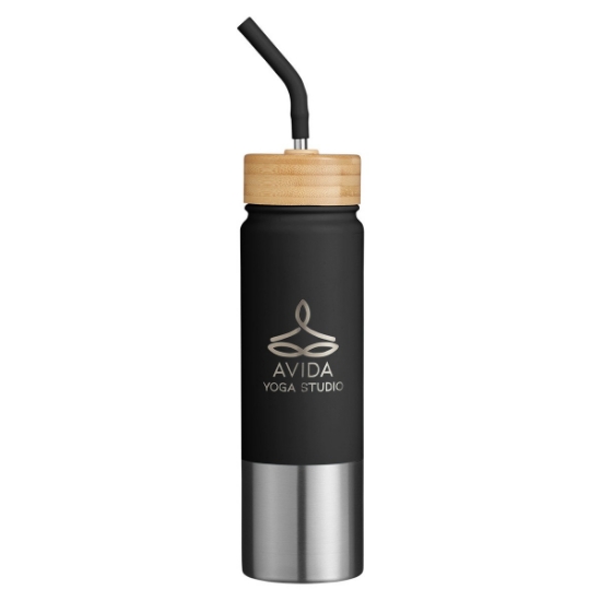 Playa 24 oz Stainless Steel Tumbler With Bamboo Lid