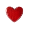 Heart Flashing Clip On Safety Button - Translucent Red
