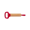 Bamboo Bottle Opener with Silicone Strap - Red