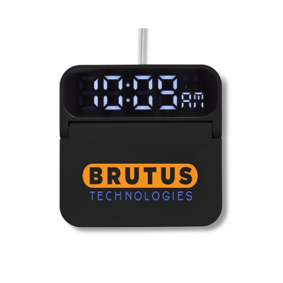 Foldable Alarm Clock & Wireless Charger
