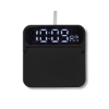 Foldable Alarm Clock & Wireless Charger - Black
