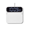 Foldable Alarm Clock & Wireless Charger - White