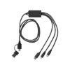 3-in-1 Charging Cable with Dual Input - Black