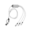 3-in-1 Charging Cable with Dual Input - Silver